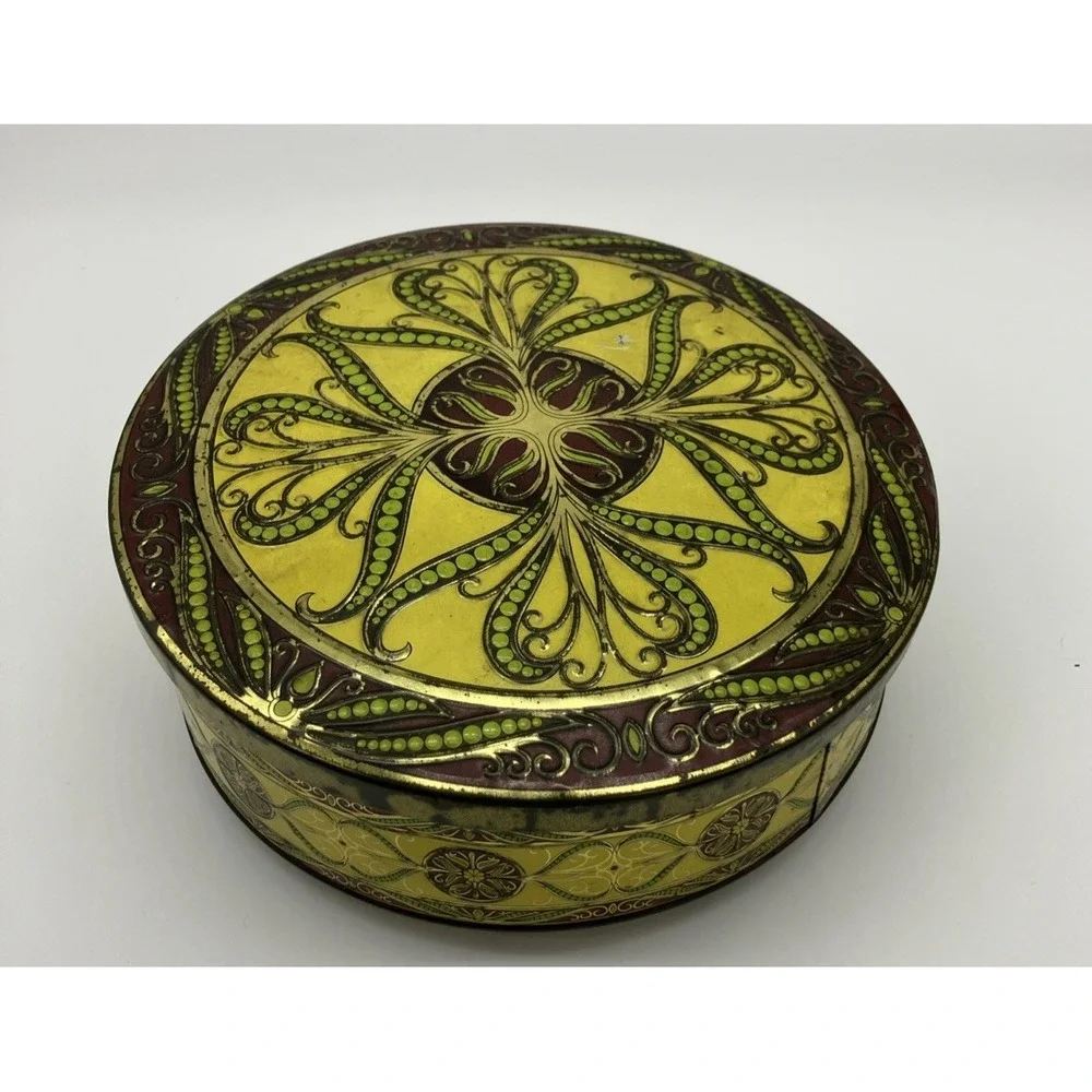 Vtg Floral Tin‎ Birds Nest Eggs Spring Decor Cottagecore Farmhouse Rustic Cabin